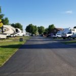 There are plenty of RVs to be seen at Hart Ranch.  Here's a view down one street of them as I was out and about for the evening.